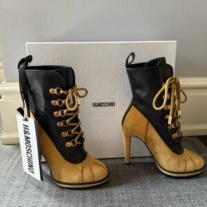 H&M Moschino Ankle Boots with Lacing